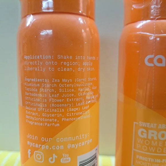 Carpe Orange Women's Groin Powder - Picture 3 of 4